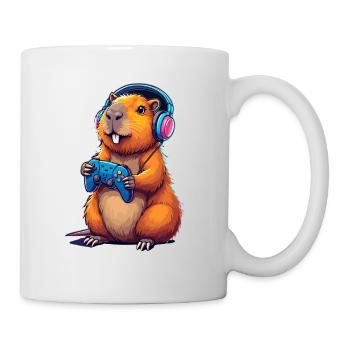Capybara Gaming Abenteuer Für Gamer Fans - Tasse - Weiß - Rechts