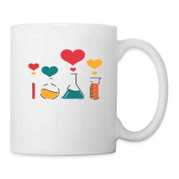 Laboratoire de chimie Cœur Passion pour les laborantins - Mug blanc - blanc - Droite