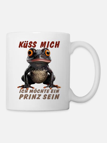 FROSCH KÜSS MICH MÖCHTE PRINZ SEIN - Tasse - Weiß