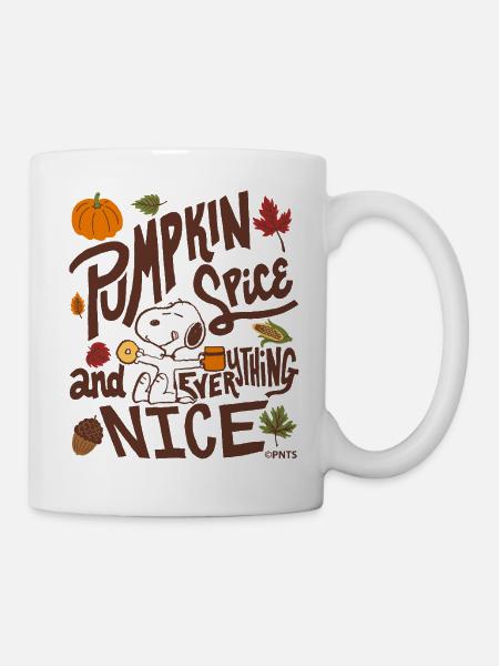 Peanuts Autumn Design With Snoopy And Quote - Mug - white