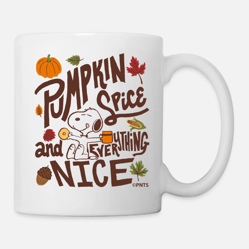 Peanuts efterårsdesign med snoopy og ordsprog - Kop/krus - hvid