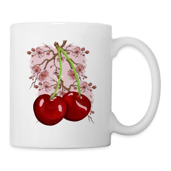 Japan Kish Blossom Cherries Cherry Fruit Fruit - Mug - white - Right
