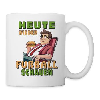 MANN HEUTE WIEDER FUßBALL SCHAUEN - Tasse - Weiß - Rechts