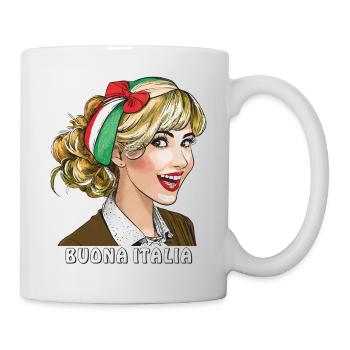 FEMME ITALIE BUONA ITALIA - Mug blanc - blanc - Droite