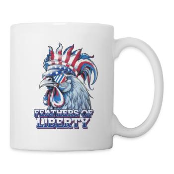 Liberty Rooster Feathers of America Freiheit - Tasse - Weiß - Rechts