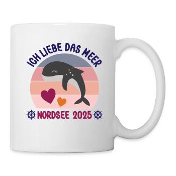 Ich Liebe Das Meer Urlaub An Der Nordsee 2025 - Tasse - Weiß - Rechts