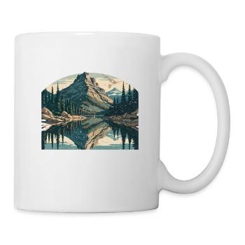 Conception de la nature du parc national des Glaciers - Mug blanc - blanc - Droite
