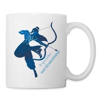 🏹 Bogenschießen: Kunst der Konzentration. @Rama - Tasse - Weiß - Rechts