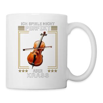 CELLO I DON'T PLAY PERFECTLY BUT CRASS - Mug - white - Right