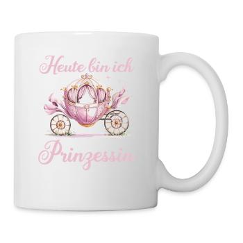Heute Bin Ich Prinzessin Kutsche Mädchen - Tasse - Weiß - Rechts