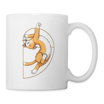 Fibonacci Spiral Cat - Tasse - Weiß - Rechts