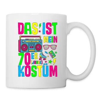 Das ist mein 70er Jahre Kostüm - Tasse - Weiß - Rechts