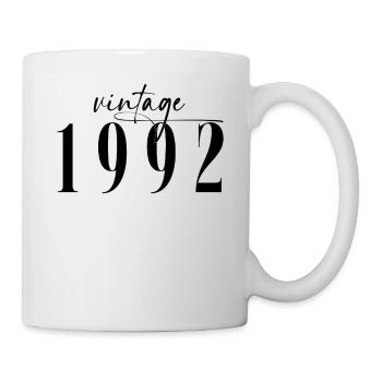 Vintage 1992 Birthday Minimalist Elegant - Mug - white - Right