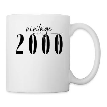Vintage 2000 Birthday Minimalist Elegant - Mug - white - Right