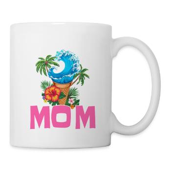 Sweetest Mom – Sommer & Wellen - Tasse - Weiß - Rechts