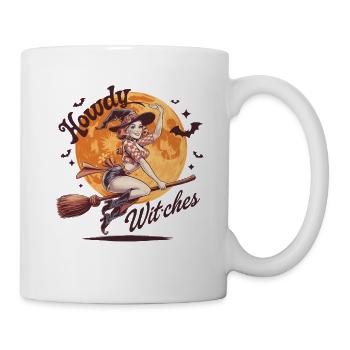 Hody Witches Broom With Beautiful Witch - Mug - white - Right