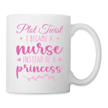 Krankenschwester Nicht Prinzessin Lustige Krankenschwester für Frauen, Mädchen - Tasse - Weiß - Rechts