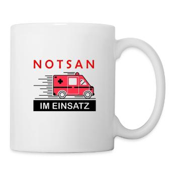 Notsan in action Emergency paramedic Lustig - Mug - white - Right