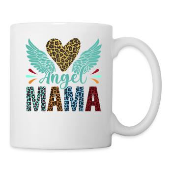 Engel Mama mit Leopardenmuster - Tasse - Weiß - Rechts