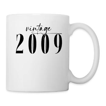 Vintage 2009 Birthday Minimalist Elegant - Mug - white - Right