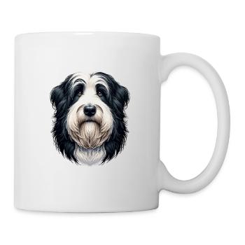 Visage de chien - Bearded Collie - Mug blanc - blanc - Droite