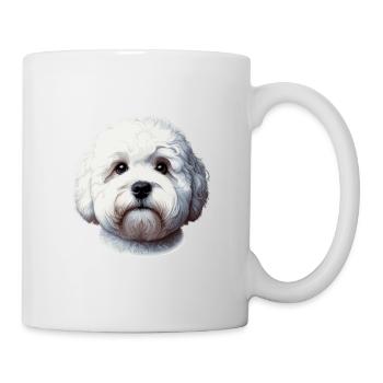 Hundegesicht - Bologneser - Tasse - Weiß - Rechts