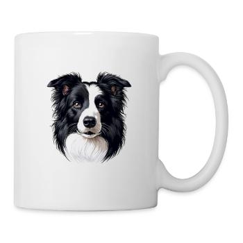 Visage de chien - Border Collie - Mug blanc - blanc - Droite