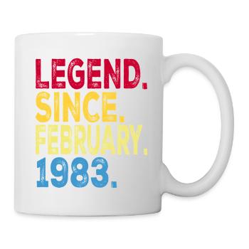 Legende seit Februar 1983 Design Für alten Popel - Tasse - Weiß - Rechts