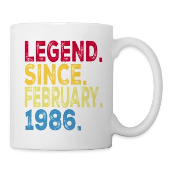 Legende seit Februar 1986 Design Für alte Menschen, - Tasse - Weiß - Rechts
