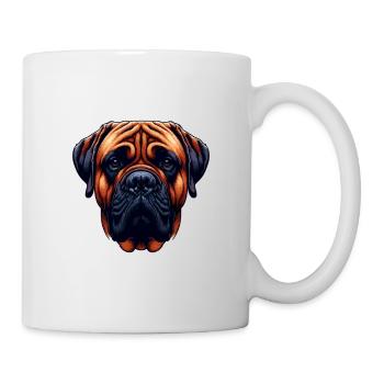 Hundegesicht - Bullmastiff - Tasse - Weiß - Rechts