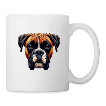 Hundegesicht - Boxer - Tasse - Weiß - Rechts