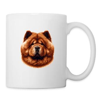 Hundegesicht - Chow Chow - Tasse - Weiß - Rechts