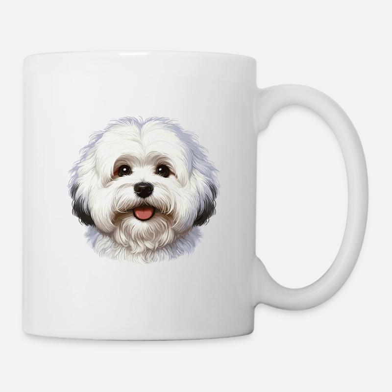 Visage de Chien - Coton de Tuléar - Mug blanc - blanc