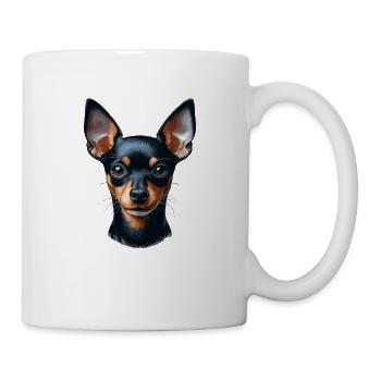 Dog Face - English Toy Terrier - Mug - white - Right