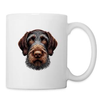 Dog Face - German Wirehaired - Mug - white - Right