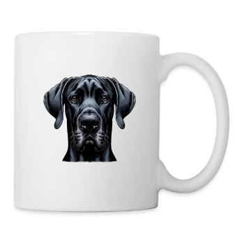 Visage de chien - Dogue allemand - Mug blanc - blanc - Droite
