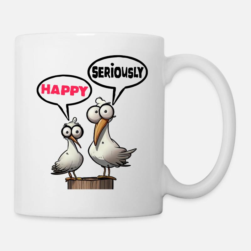 Die Bäädden Möwen - Möwe omg seriously - Tasse - Weiß