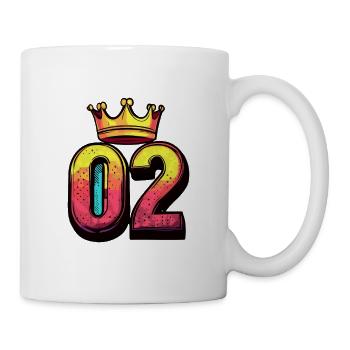 Couronne à 2 chiffres - Mug blanc - blanc - Droite