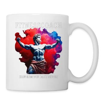 FITNESS COACH: FIRST FIGHT, THEN WIN - Mug - white - Right