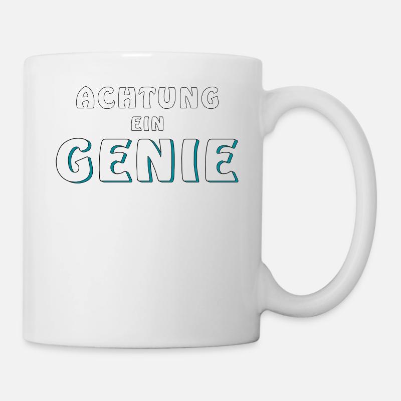 ATTENTION A GENIUS - Mug - white