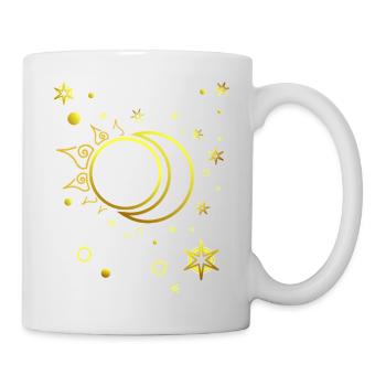 Sun, Moon and Stars Spiritual Astrology - Mug - white - Right