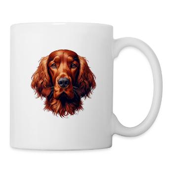 Dog Face - Irish Red Setter - Mug - white - Right