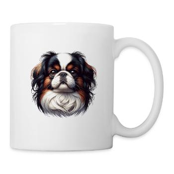 Hundegesicht - Japan Chin - Tasse - Weiß - Rechts