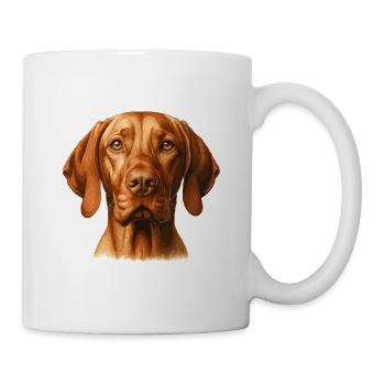 Hundegesicht - Magyar Vizsla - Tasse - Weiß - Rechts