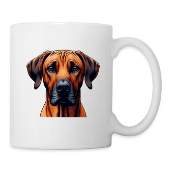 Hundegesicht - Rhodesian Ridgeback - Tasse - Weiß - Rechts