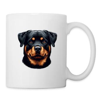Hundegesicht - Rottweiler - Tasse - Weiß - Rechts