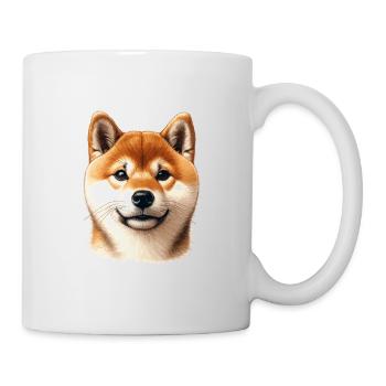 Visage de chien - Shiba Inu - Mug blanc - blanc - Droite