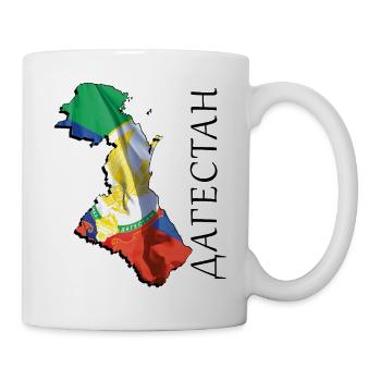 (RU) Dagestan Flag in (RU) Dagestan Map DA - Mug - white - Right