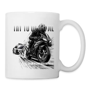 Cool Biker and Biker Motorcycle Design Catch Me - Mug - white - Right