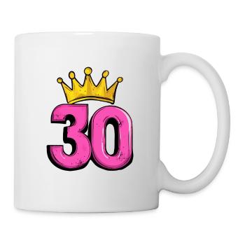 Couronne à 30 chiffres - Mug blanc - blanc - Droite